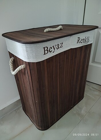 Bambu kirli sepeti 