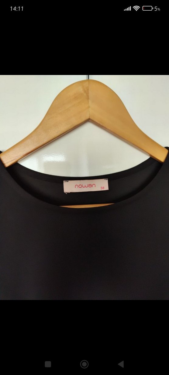 Kürk Detaylı Siyah Kadın Uzun tunik elbise - Görsel 4