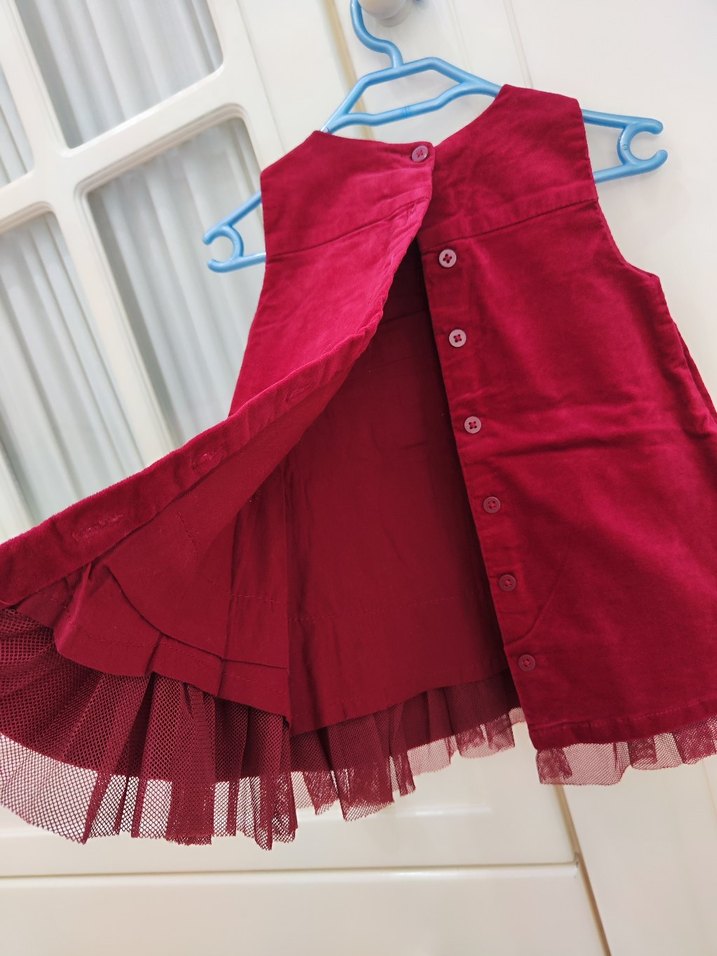 LCW bordo kadife elbise - Görsel 2