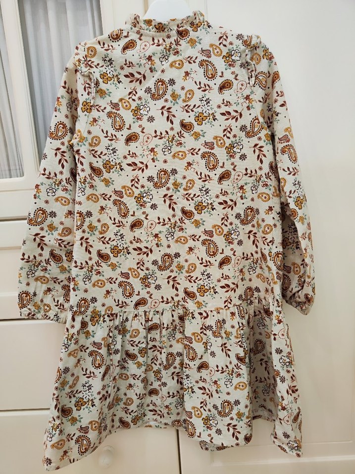 LCW Uzun Kollu Pamuk Fırfırlı Elbise - Görsel 5