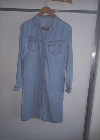 Düğmeli Uzun Kollu Denim Ceket,Kap