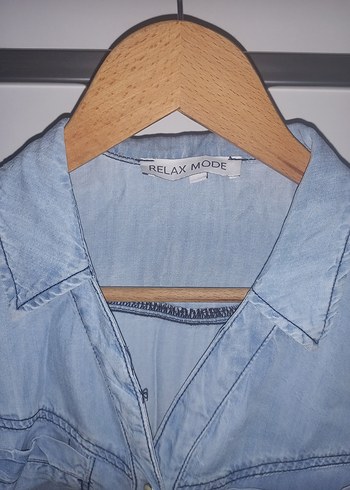 m Beden mavi Renk Düğmeli Uzun Kollu Denim Ceket,Kap