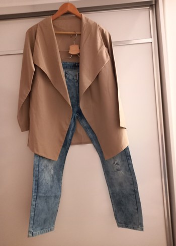 m Beden Dar Kesim Midi Denim Kadın Jean , ceket, body üçlüsü