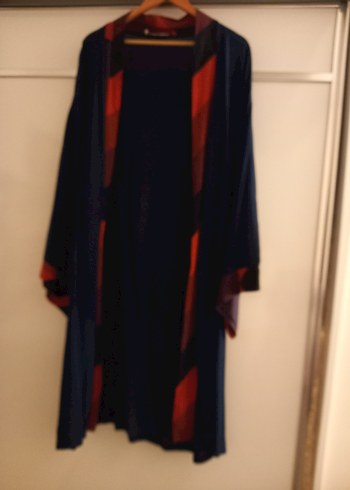 universal Beden Lacivert Uzun Kimono