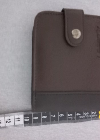 Deri Düğmeli Kahverengi Erkek Cüzdanı - Görsel 10
