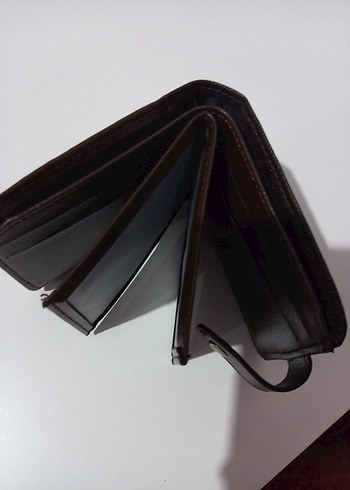 Deri Düğmeli Kahverengi Erkek Cüzdanı - Görsel 4