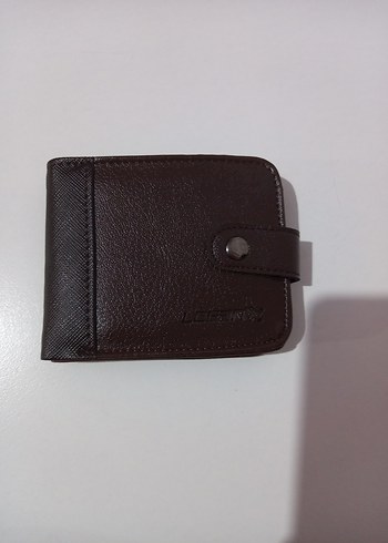Deri Düğmeli Kahverengi Erkek Cüzdanı - Görsel 6