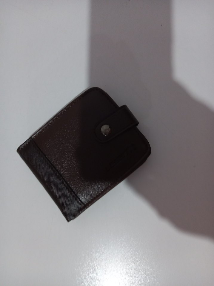 Deri Düğmeli Kahverengi Erkek Cüzdanı - Görsel 5