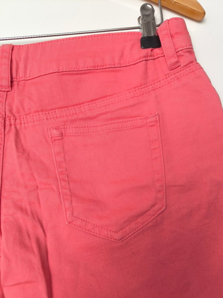 Pembe Kadın Mini Şort Pamuklu Rahat Kesim - Görsel 5