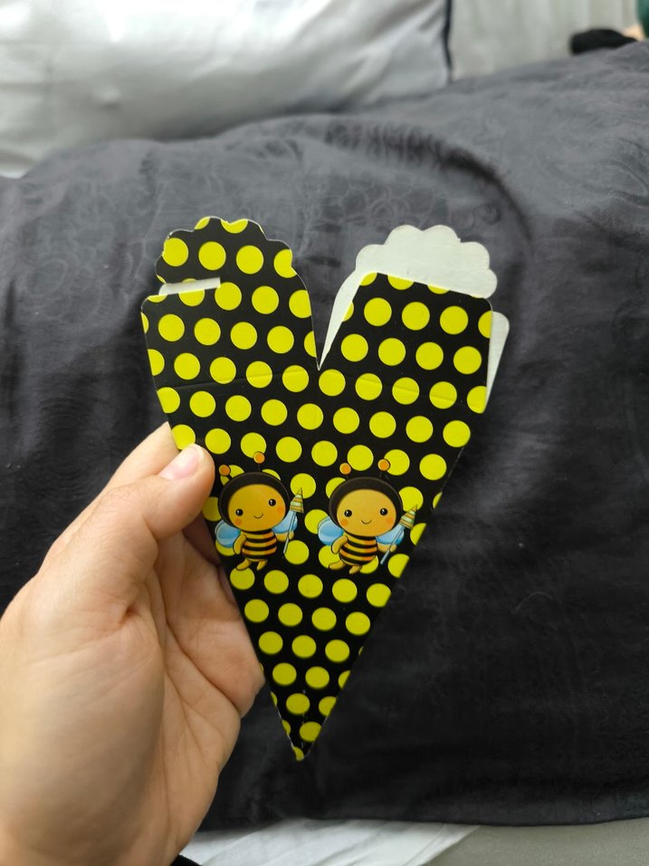 Sarı Puantiyeli Arı Desenli Lokum/Şeker Kutusu - Görsel 2