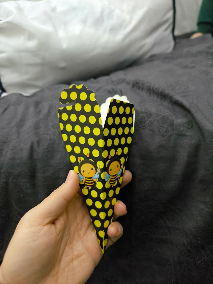 Sarı Puantiyeli Arı Desenli Lokum/Şeker Kutusu - Görsel 4