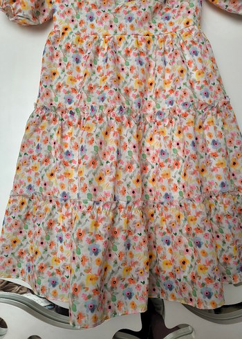 Çiçek Desenli Bohem Midi Elbise - Görsel 2