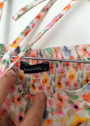 Çiçek Desenli Bohem Midi Elbise - Görsel 5