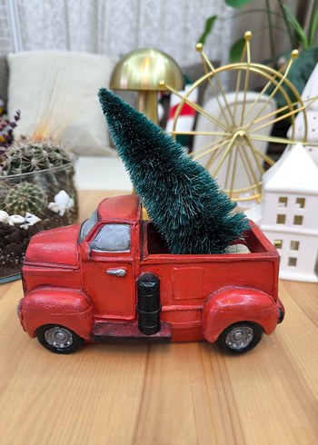 Kırmızı Renkli Dekorasyon Kamyon - Görsel 2