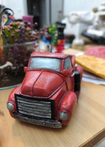 Kırmızı Renkli Dekorasyon Kamyon - Görsel 4