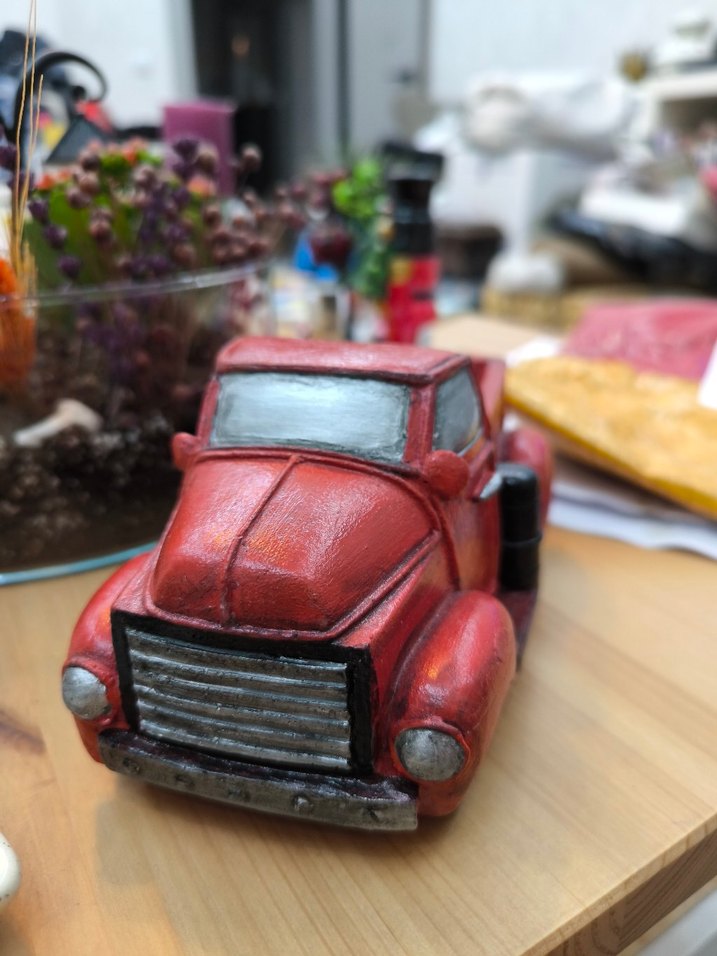 Kırmızı Renkli Dekorasyon Kamyon - Görsel 4