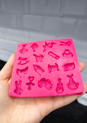 Renkli Mini Doğum Temalı Silikon Kalıp - Görsel 2