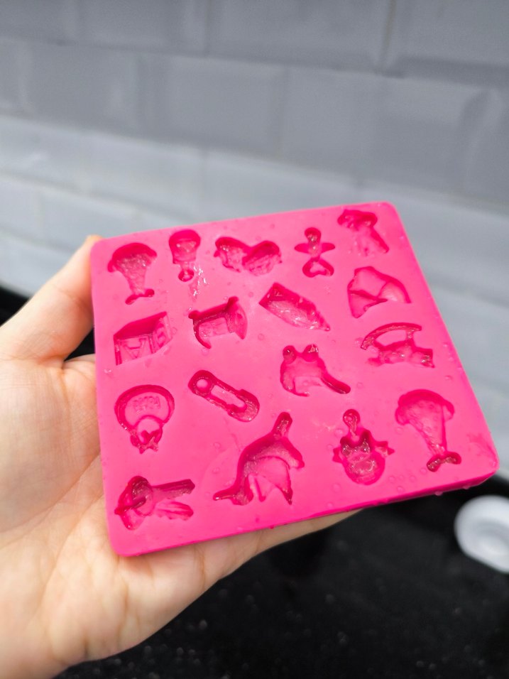 Renkli Mini Doğum Temalı Silikon Kalıp - Görsel 3