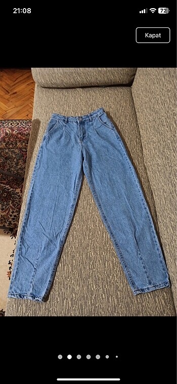 28 Beden mavi Renk Mom Jean