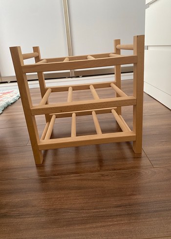 Beden İkea Hutten Ahşap Şarap & İçeçek rafı