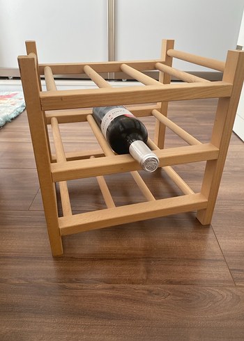 Beden Renk İkea Hutten Ahşap Şarap & İçeçek rafı