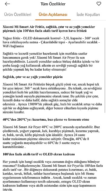 Xiaomi mi smart air fryer - Görsel 5