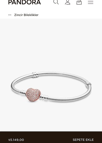 Pandora moments 14 ayar pembe altın kaplama pave kalp klipsli - Görsel 2