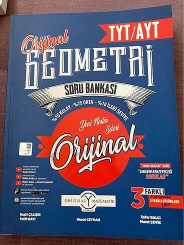 Orijinal Yayınları Geometri Soru Bankası