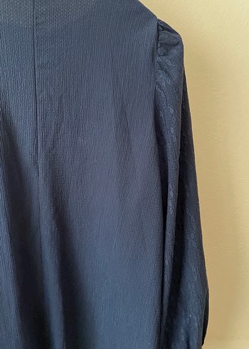 m Beden lacivert Renk Linen Kumaşlı Lacivert Hamile Bluzu