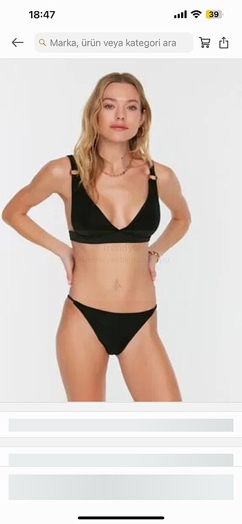 trendyol siyah bikini altı