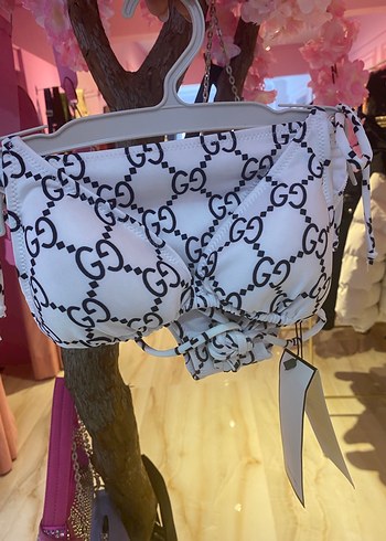 Kahverengi Desenli Tokalı Bikini Takımı - Görsel 11