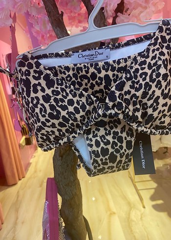 Kahverengi Desenli Tokalı Bikini Takımı - Görsel 2