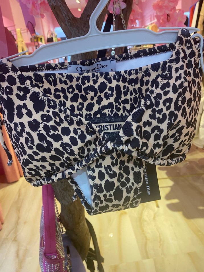 Kahverengi Desenli Tokalı Bikini Takımı - Görsel 3