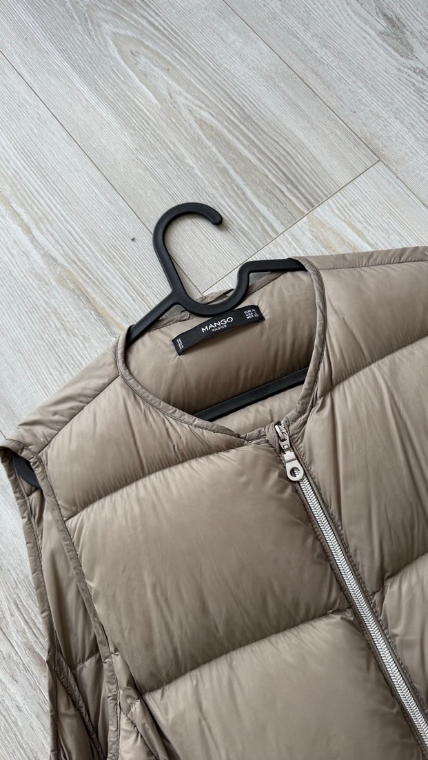 Bej Kadın Fermuarlı Yelek - Görsel 2