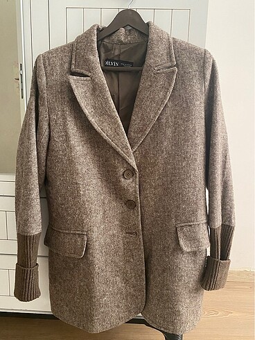 DİLVİN yün karışımlı kalın blazer ceket
