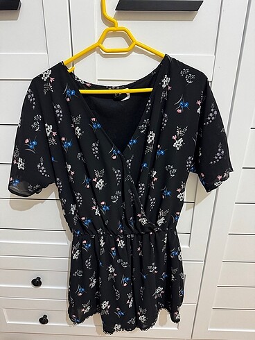 34 Beden siyah Renk H&M şifon tulum