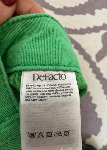 Defacto Yeşil Kemerli kot Şort - Görsel 6