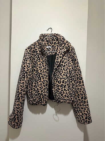 Leopar siyah kahverengi mont