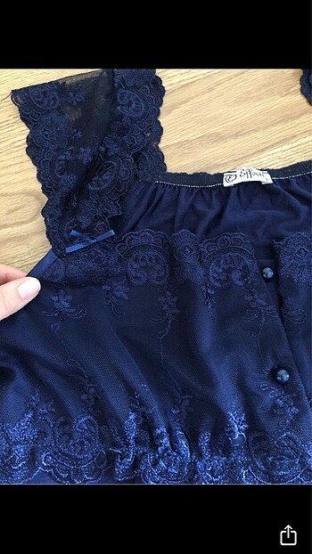 m Beden lacivert Renk Lohusa Pijama
