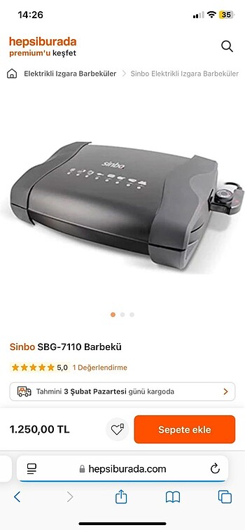 Sinbo barbekü pişirici