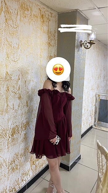 34 Beden bordo Renk Abiye Elbise TRENDYOLMİLLA