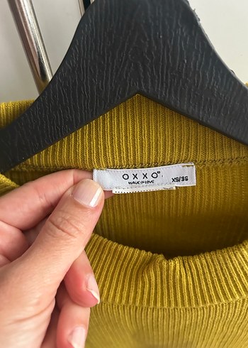 s Beden Sarı Kadın Oversize Triko Kazak