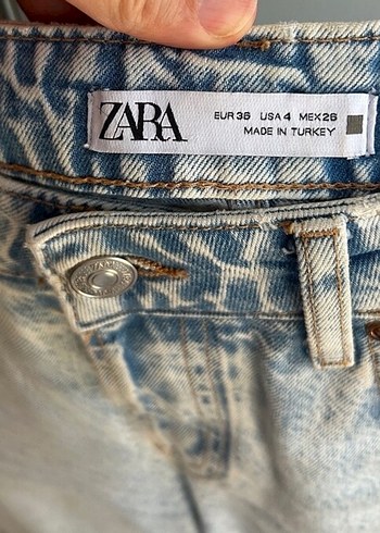 Zara Gri bol kesim midi kadın kot pantolon