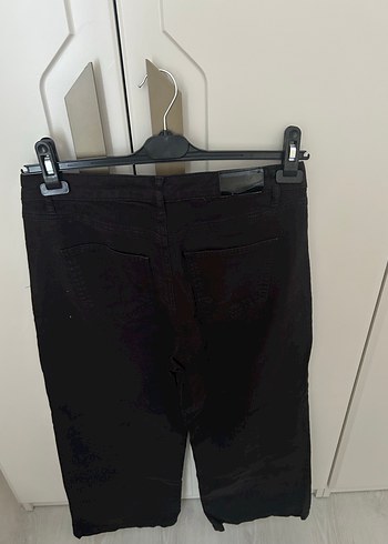 Siyah Midi Boy Kadın Denim Jean - Görsel 3