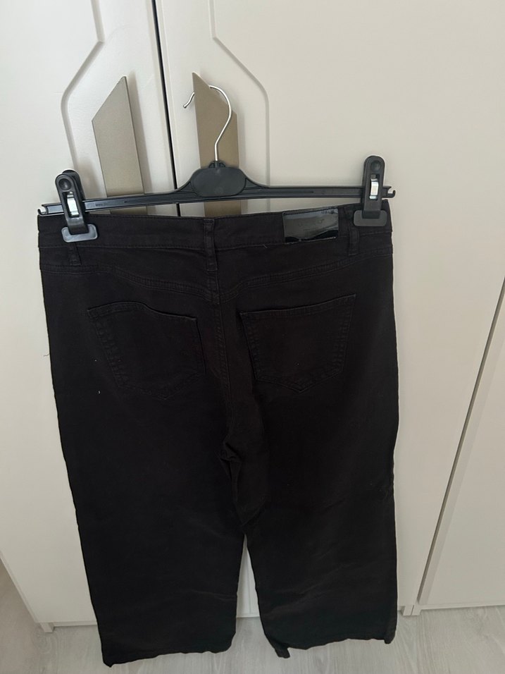 Siyah Midi Boy Kadın Denim Jean - Görsel 3