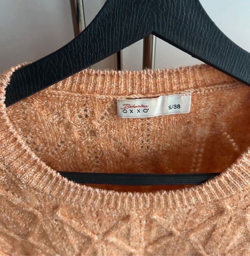 Bej Kadın Triko Bohem Salaş Kazak - Görsel 2