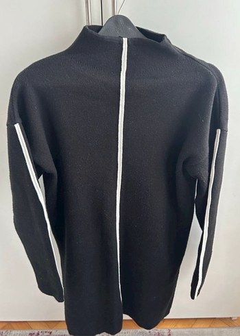 Fermuarlı Siyah Yüksek Yakalı Kadın elbise - Görsel 2