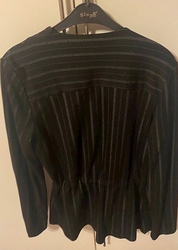 Siyah Kemerli Midi Kadın Blazer - Görsel 3