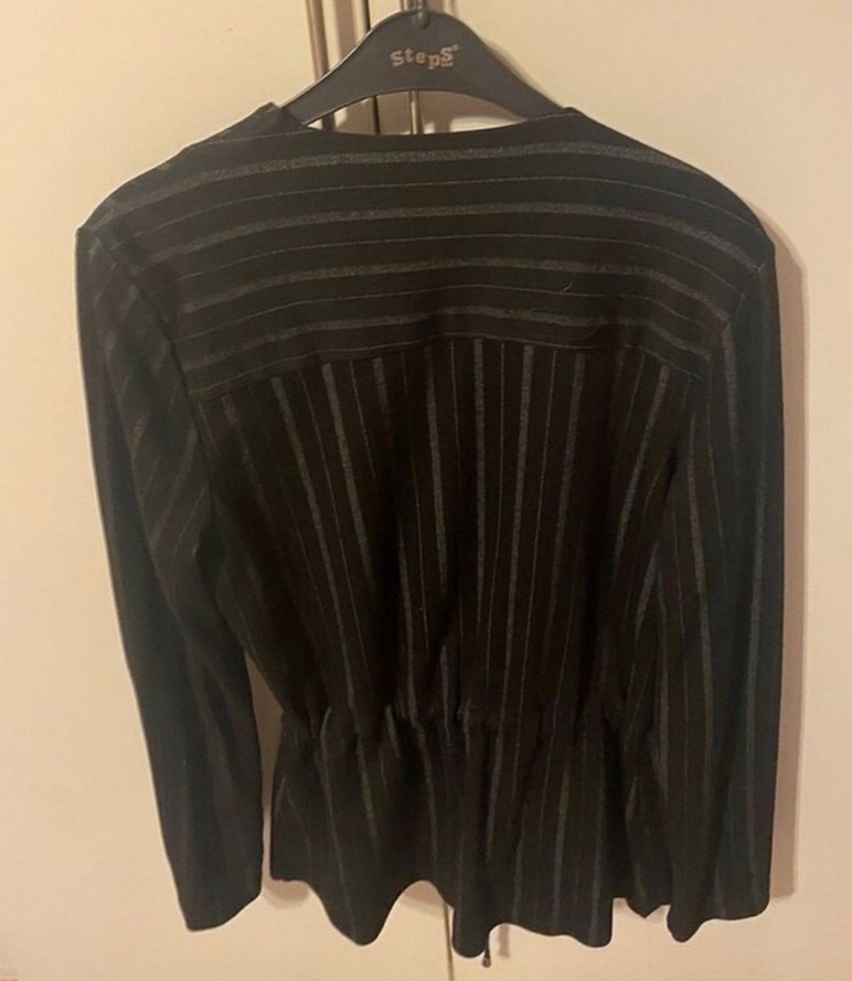 Siyah Kemerli Midi Kadın Blazer - Görsel 3