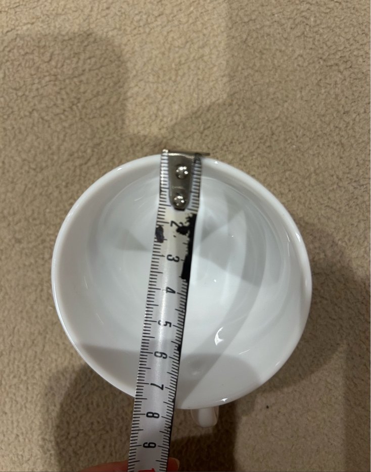 Gri Çiçek Desenli Beyaz Porselen Fincan ve Tabağı - Görsel 4